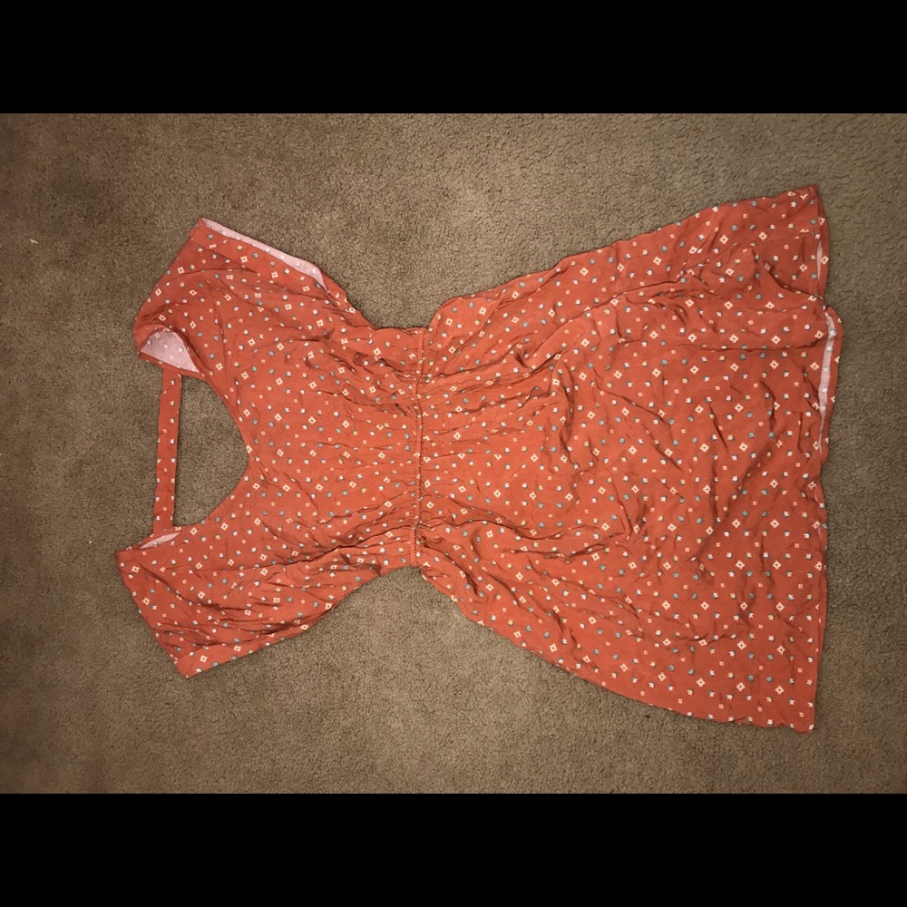 Orange floral dress